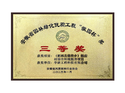长春荣获2025“徽园杯”奖三等奖